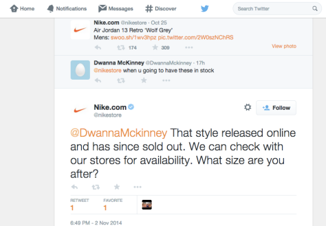 nike customer service evaluation assignment